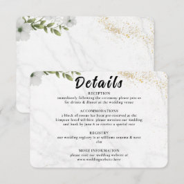 Elegant Floral Wedding Enclosure Card Begleitkarte