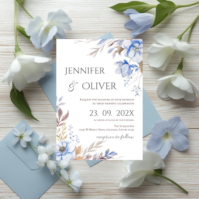 Elegant Floral Wedding Invitation (Créateur téléchargé)
