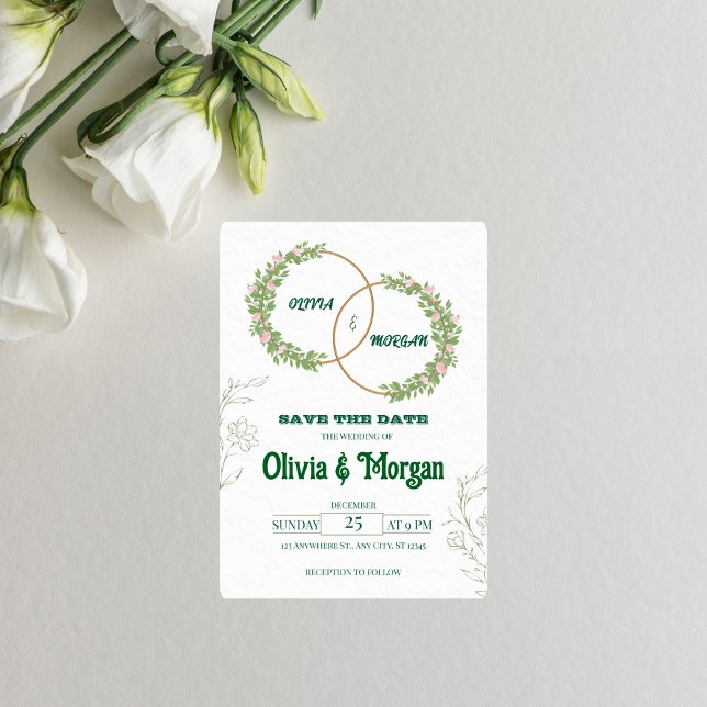 Elegant Floral Wedding Invitation (Créateur téléchargé)