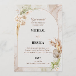 Elegant Floral Wedding Invitation Card