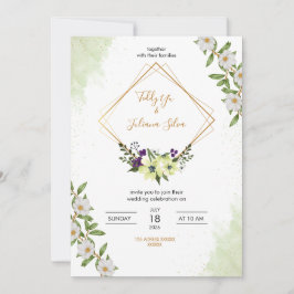 Elegant Floral Wedding Invitation Einladung