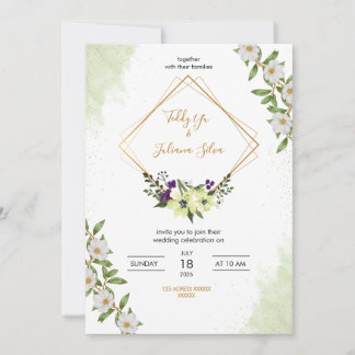 Elegant Floral Wedding Invitation Einladung
