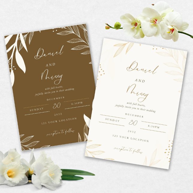 Elegant Floral Wedding Invitation Einladung (Von Creator hochgeladen)