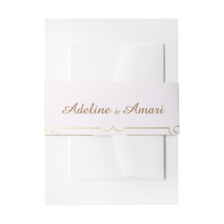 Elegant Floral Wedding Invitation Einladungsbanderole