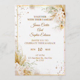 Elegant Floral Wedding Invitation – Modern card