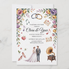 Elegant Floral Wedding Invitation | Romantic Garde Einladung
