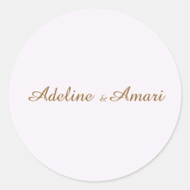 Elegant Floral Wedding Invitation Runder Aufkleber