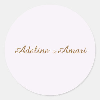 Elegant Floral Wedding Invitation Runder Aufkleber