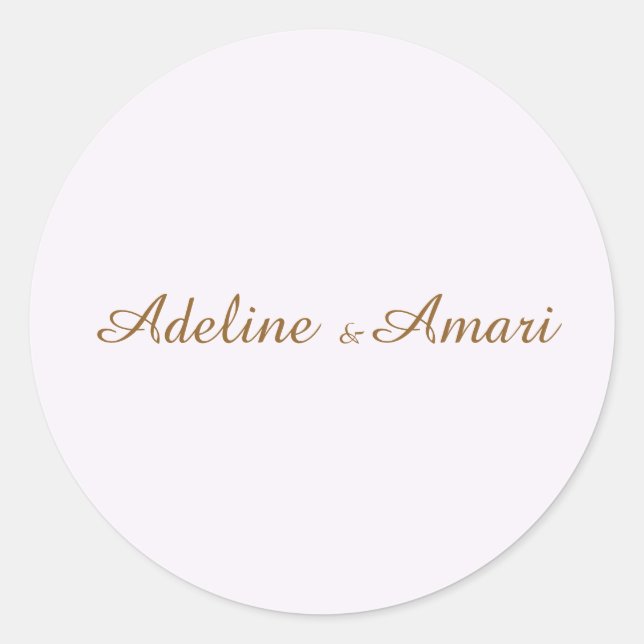Elegant Floral Wedding Invitation Runder Aufkleber (Vorderseite)