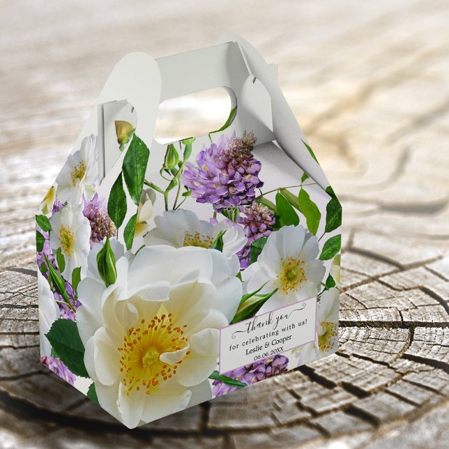 Elegant Floral Wedding Vielen Dank für Ihr Interes Geschenkschachtel (Von Creator hochgeladen)