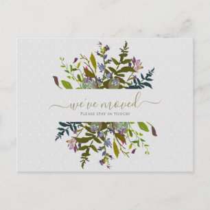 Elegant Floral Wir haben die Ankündigung von Skrip Postkarte