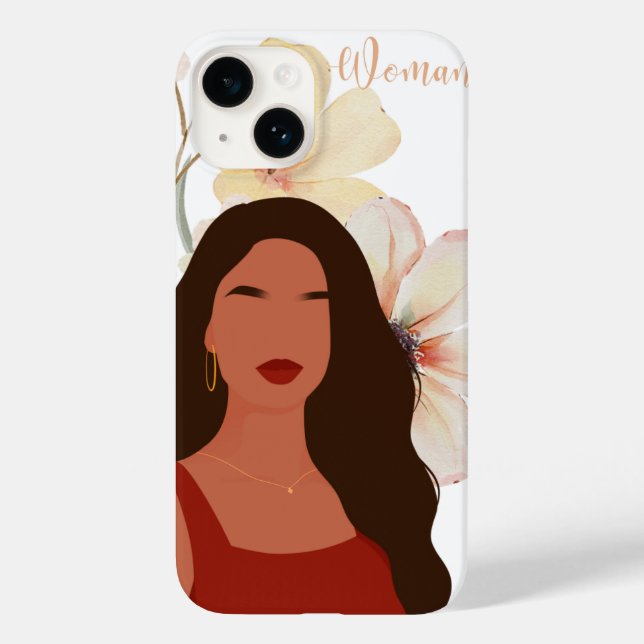 Elegant Floral "Woman" Phone Case - Feminine Botan (Rückseite)