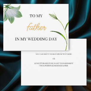 Elegant floral zu meinem Vater an meinem Hochzeits Einladung