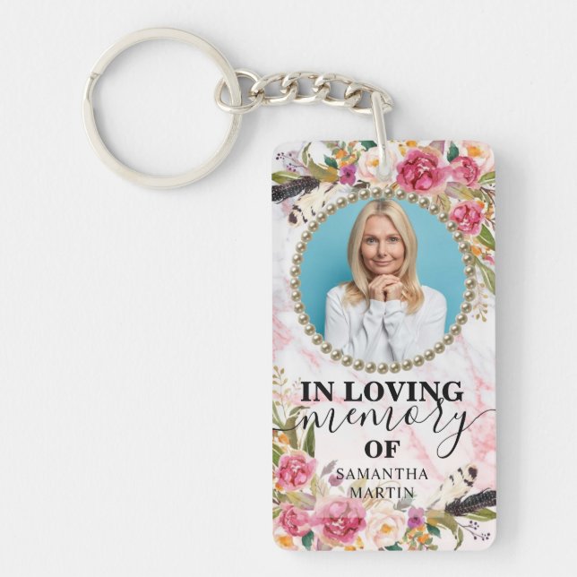 Élégant flou floral dans Porte - clé de mémoire d' (Devant)
