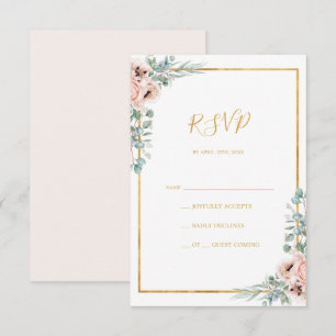 Élégant flou Pastel RSVP Card