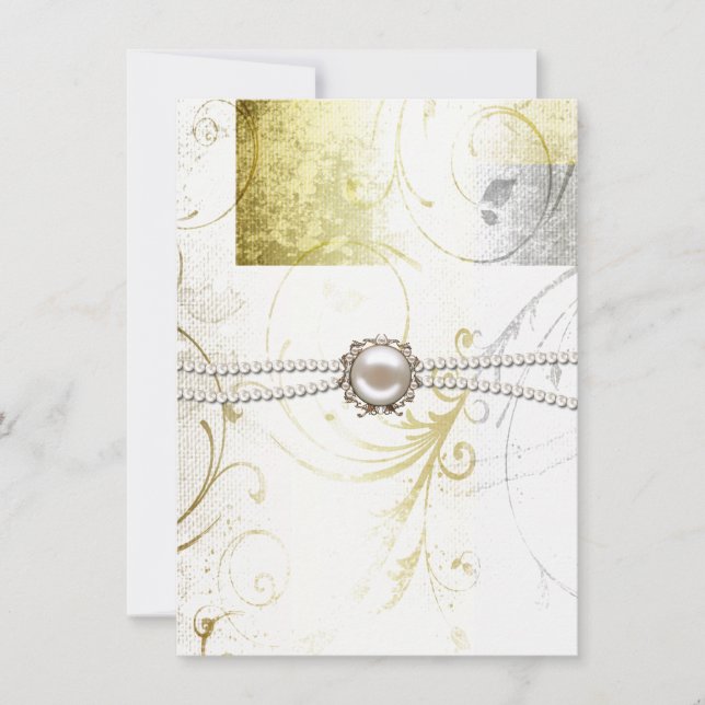 Élégant Flouritures Répétition Dîner Invitation (Devant)