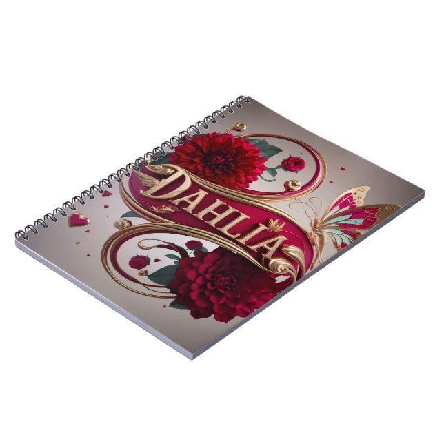 Elegant Flower Art with Gold Accents Notizblock (Linke Seite)