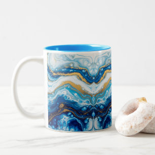 Elégant Fluid Art Décoratif Café Mugs Abstrait