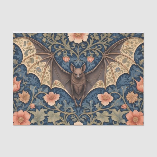 Elegant Flying Bat William Morris Inspiriert Seidenpapier (Vorderseite)