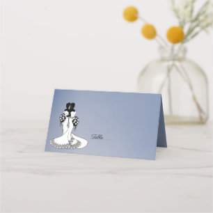 Elegant Fog Lesbisch. Hochzeitsplatzkarten Platzkarte