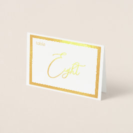 Elegant Foil Wedding Table Number Tent - EIGHT Folienkarte