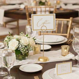 Elegant Foil Wedding Table Number Tent - EIGHTEEN Folienkarte