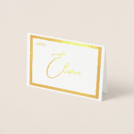 Elegant Foil Wedding Table Number Tent - ELEVEN Folienkarte