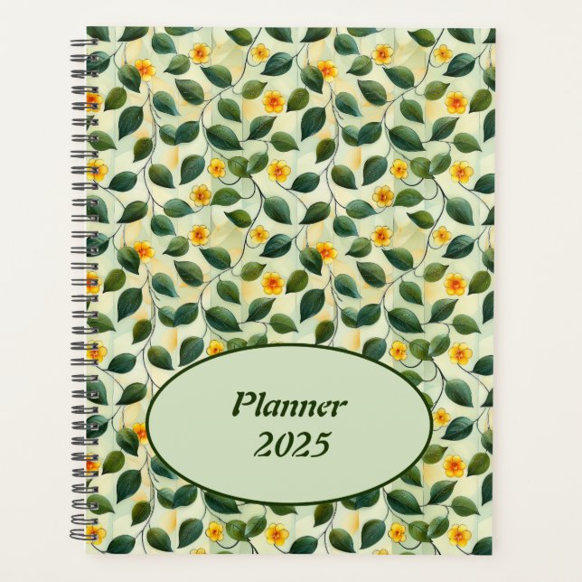 Élégant Foliage Floral Fille Moderne 2025 (Devant)