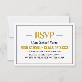 Elegant Formal Class Wiedersehen RSVP Karte