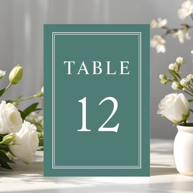 Elegant Formal Emerald Green Wedding Tischnummer (Elegant Formal Emerald Green Wedding Table Number)