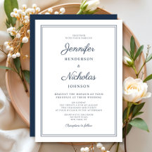 Elegant Formal Navy Blue Wedding