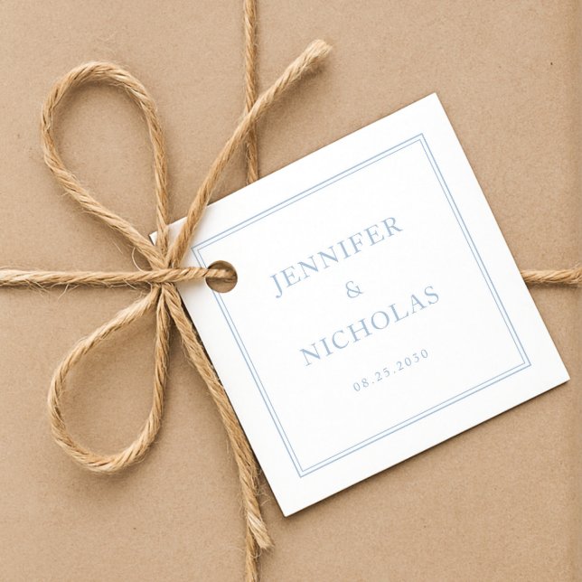 Elegant Formal Powder Blue Wedding Geschenkanhänger (Elegant Formal Powder Blue Wedding Favor Tags
)