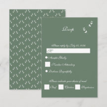 Elegant Formal Sage Olive Green Script Wedding