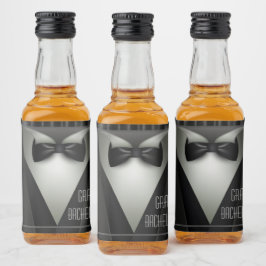 Elegant Formal Tuxedo Bachelor Party Alkoholflaschenetikett