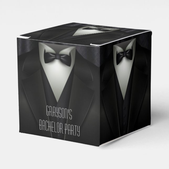 Elegant Formal Tuxedo Bachelor Party Geschenkschachtel (Vorderseite)