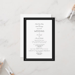 Elegant Formal Wedding Beide Sets Eltern B/W Einladung