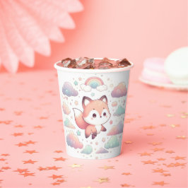 Elegant Fox Baby Shower Pappbecher