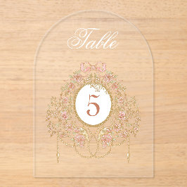 Elegant Frame Acrylic Table Number Acryleinladungen