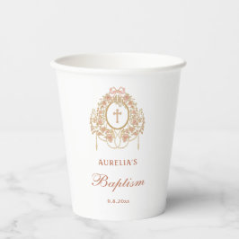 Elegant Frame Holy Cross Baptism Pappbecher