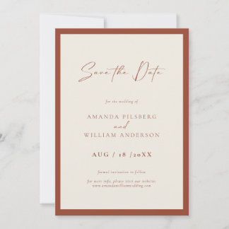 Elegant Frame Modern Save The Date Card