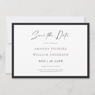 Elegant Frame Modern Save The Date Card