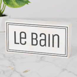 Élégant Français Le Bain Bain Noir Blanc Minimalis