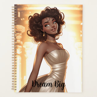 elegant, Frau, schwarz, schön, afrikanisch Planer