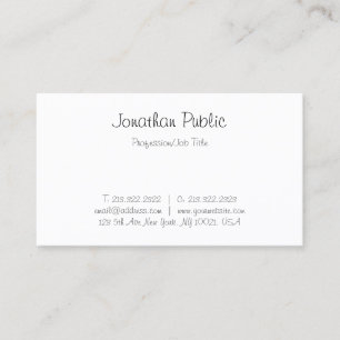 Elegant Freehand Script Modern Simple Template Visitenkarte