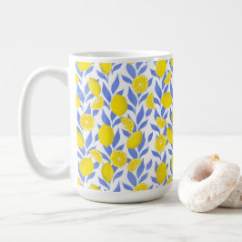 Elegant French Country Lemon Blue Botanical Kaffeetasse