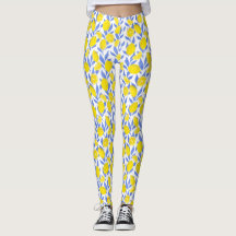 Elegant French Country Lemon Blue Botanical