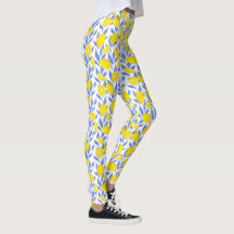 Elegant French Country Lemon Blue Botanical