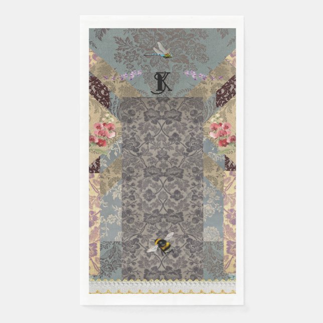 Elegant French Garden Paper Napkin Serviette (Vorderseite)