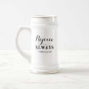 Elegant Freue dich im Herrn Bibelvers Christlich Bierglas