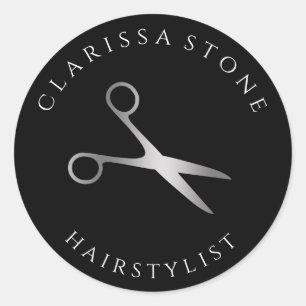 Elegant-Friseursalon Runder Aufkleber